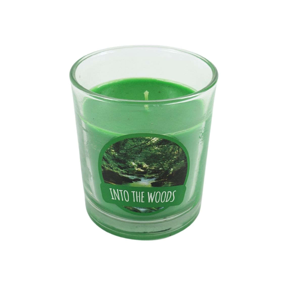 Duftlys i glas - grønt - 140g