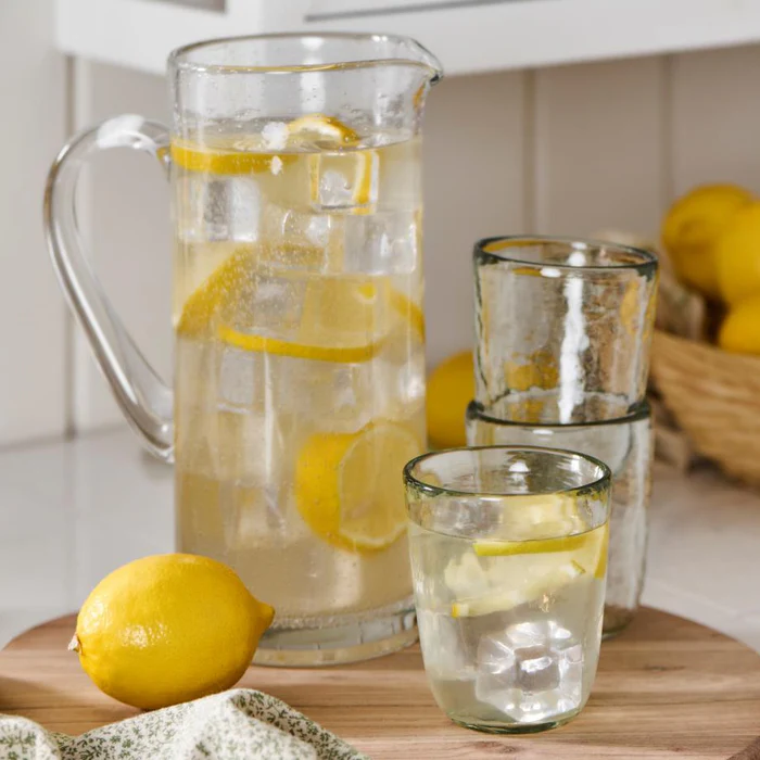 Ib Laursen - kande i klart glas m/bobler - 1,3 ltr
