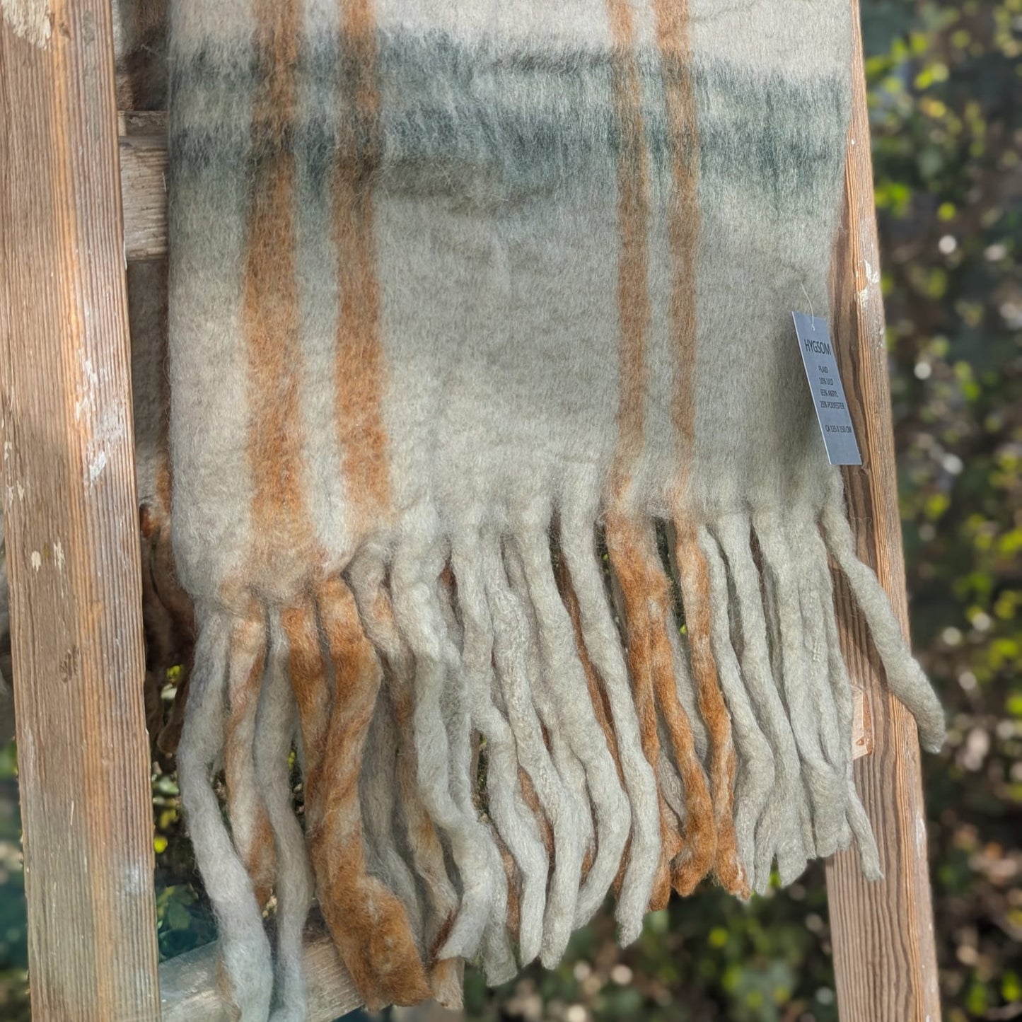 plaid - uld - grøn/brunlig/hvid_4