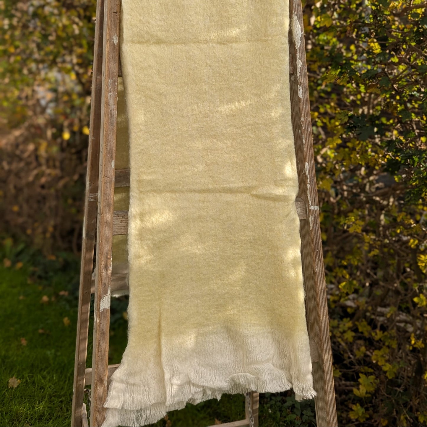 plaid - uld - gul med hvide frynser_4