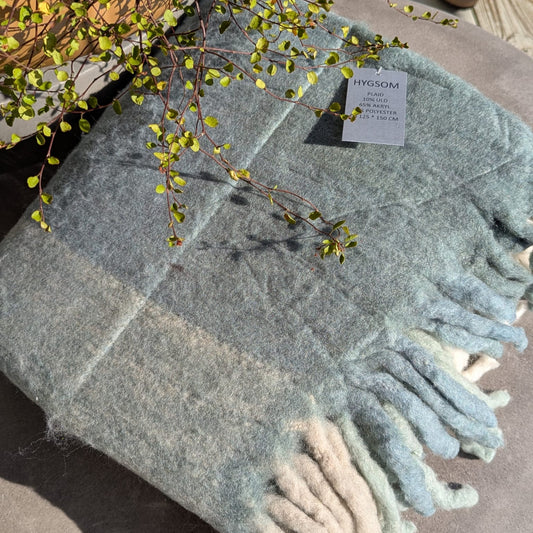 plaid - uld mix - blå, grøn_2