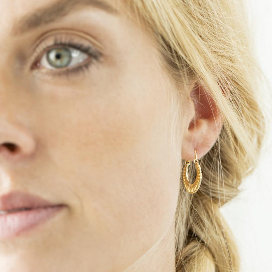 Øreringe - messing belagt m. 18 karat guld - Iris_2