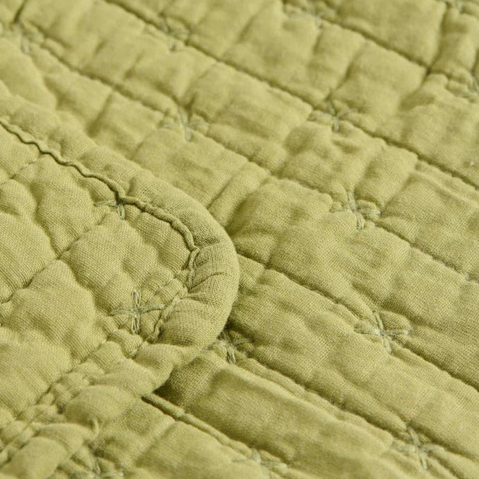 Ib Laursen - Quilt/Vattæppe - Herbal Green m/Korssting
