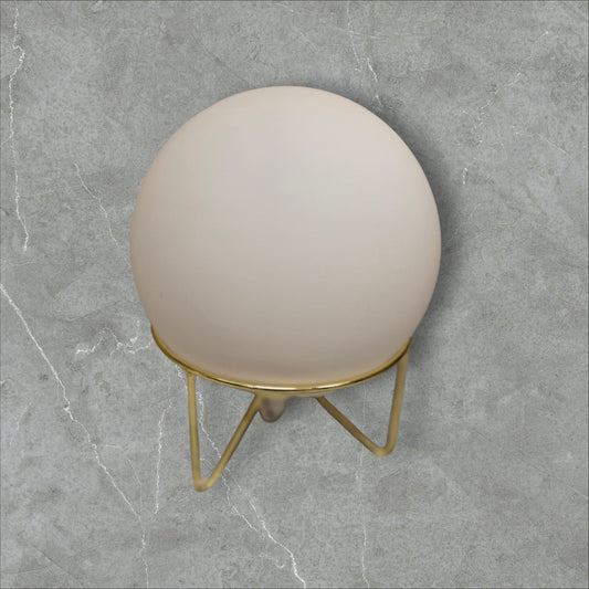 Rund bordlampe - hvid