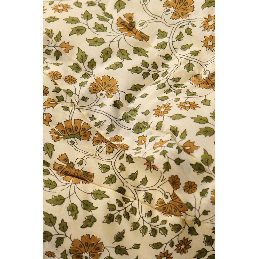 Ib Laursen - "Celina" quilt/vattæppe - mosgrønne blade