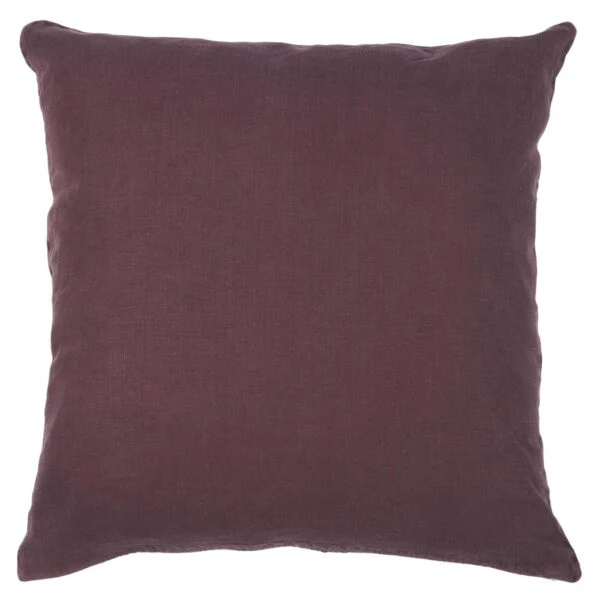 Ib Laursen - pudebetræk af hør - aubergine - 50 X 50 cm