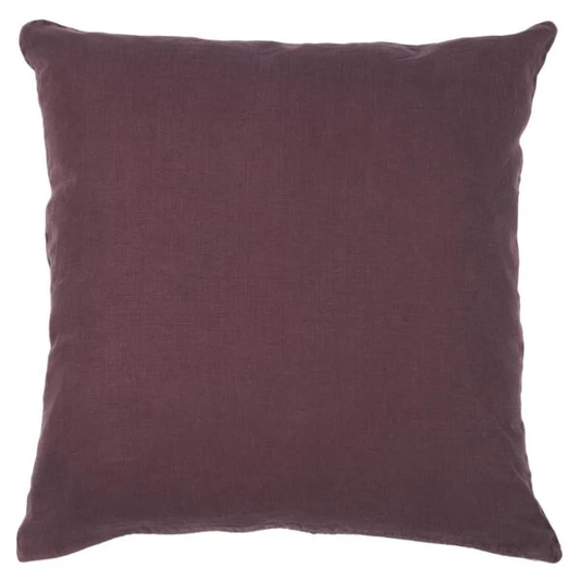 Ib Laursen - pudebetræk af hør - aubergine - 50 X 50 cm