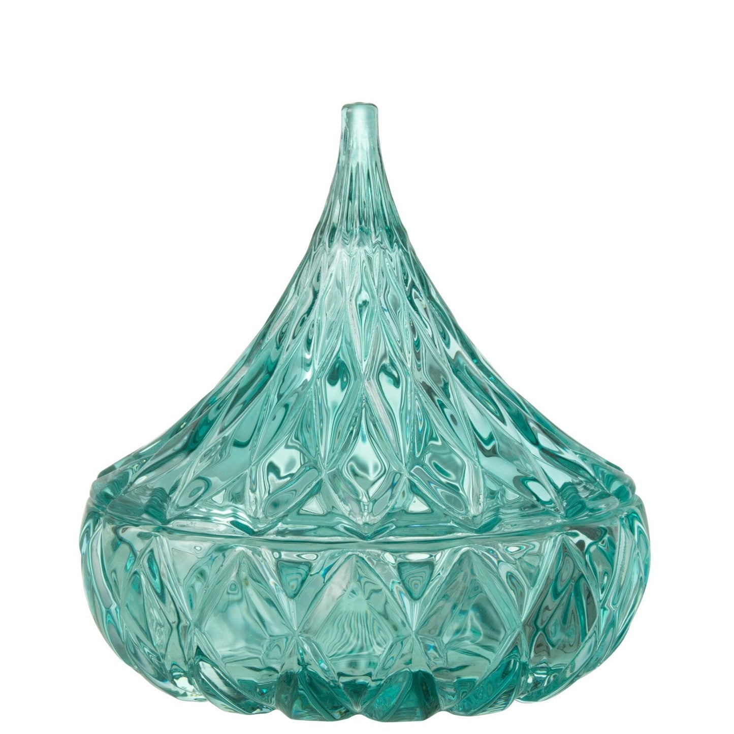 Krukke - Glas - Azurblå - 12,5 x 12,5 x 13 cm