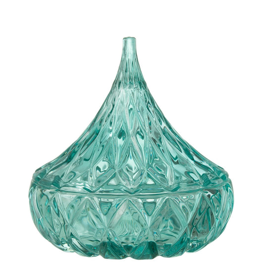 Krukke - Glas - Azurblå - 12,5 x 12,5 x 13 cm