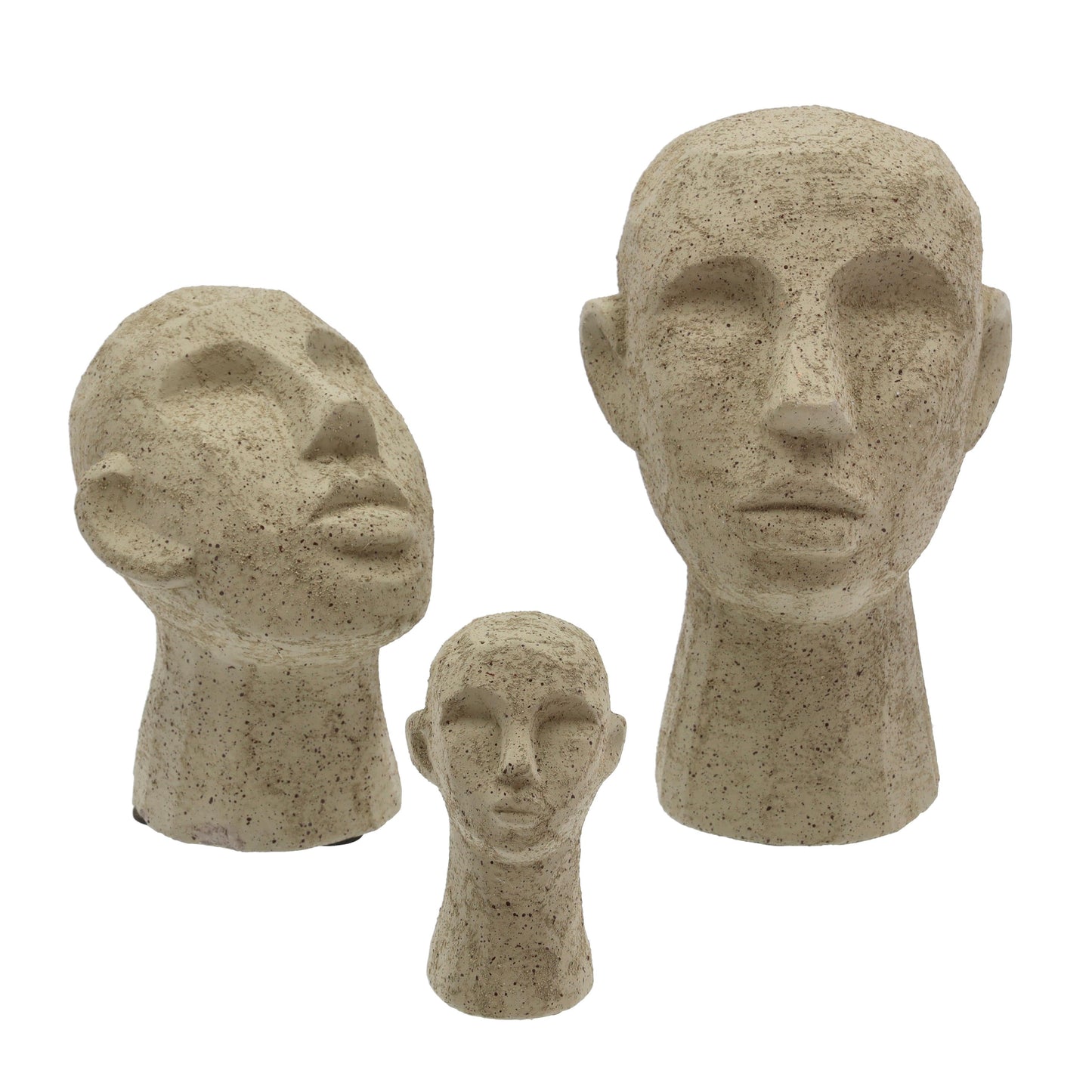 Villa Collection-skulptur af ansigt-olivengrøn-H: 23 cm