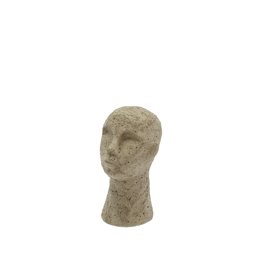 Villa Collection-skulptur af ansigt-olivengrøn-H: 15 cm