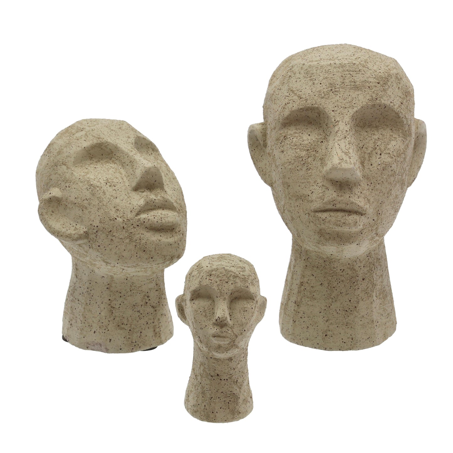 Villa Collection-skulptur af ansigt-olivengrøn-H: 15 cm