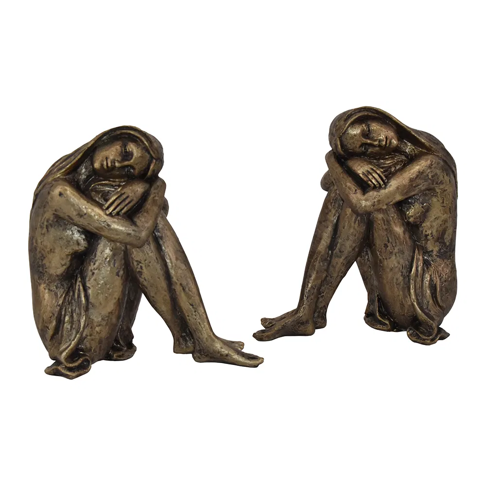 La Vida - skulptur - siddende kvinde - bronze