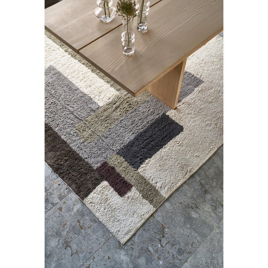 Villa Collection - Tæppe - Grå/Offwhite -  200 x 300cm