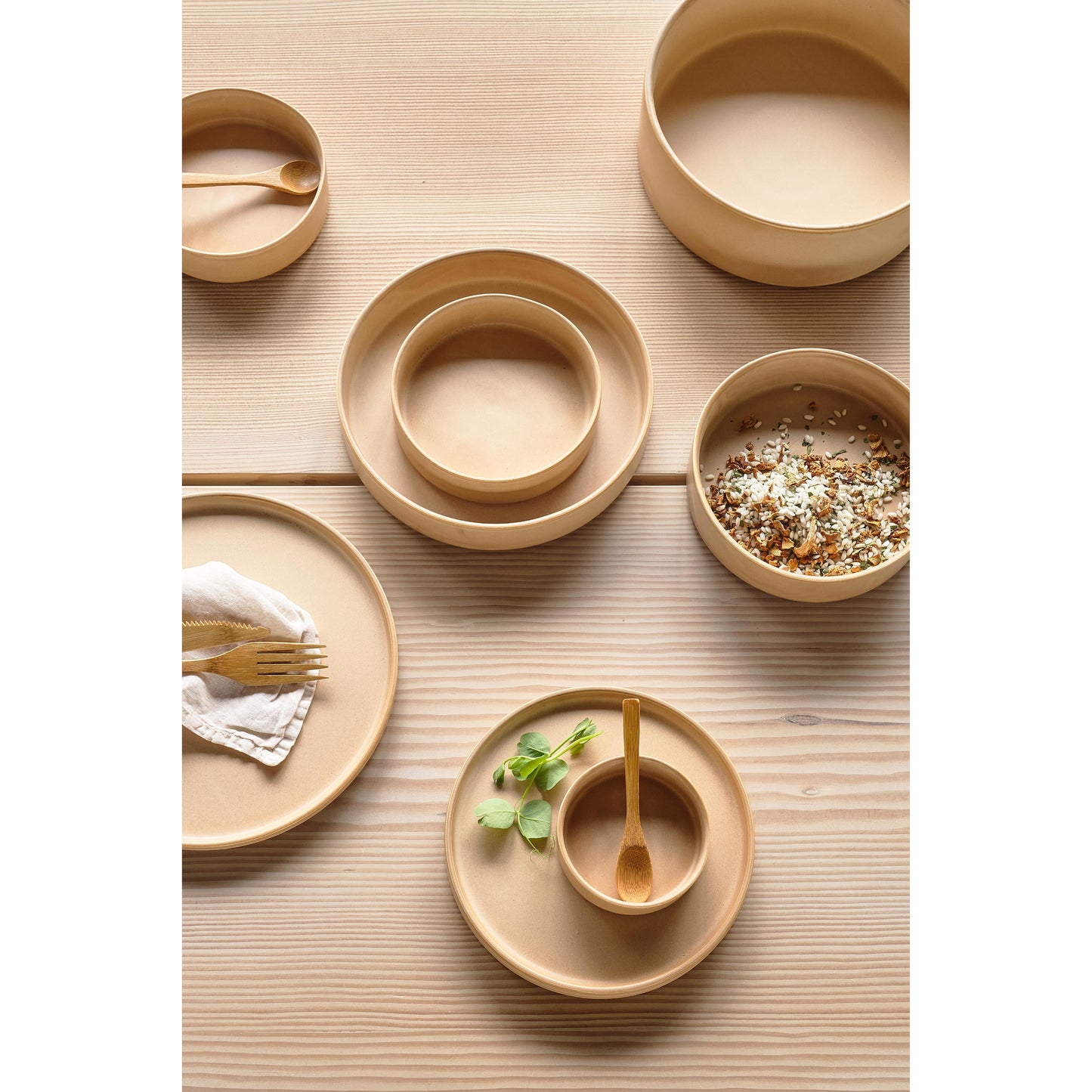 Villa Collection - Skåle 2 stk. - "Fjord" - Porcelæn - Creme -  0,125 L