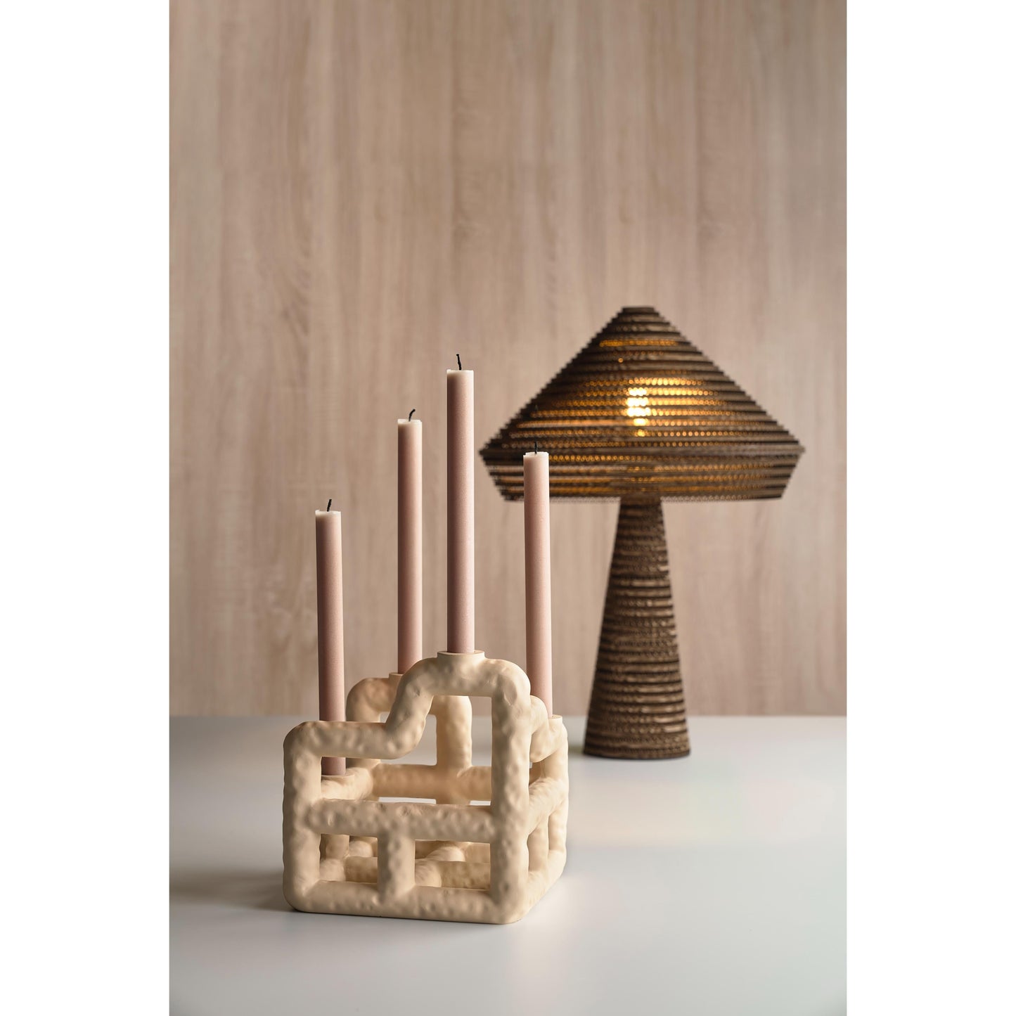 Villa Collection - Alk bordlampe -  Brun Pap - 42 x 54 cm
