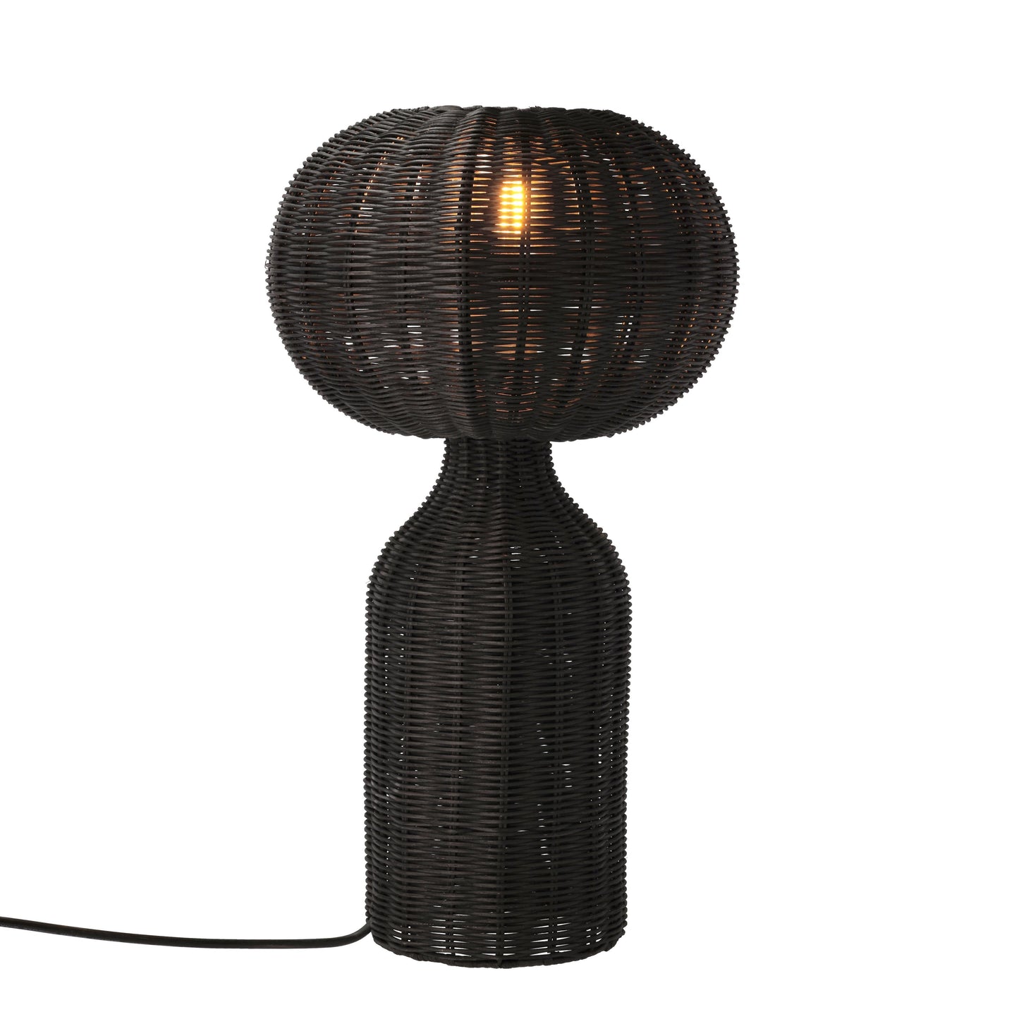 Villa Collection - Werna bordlampe - sort rattan - 30 x 53,5 cm