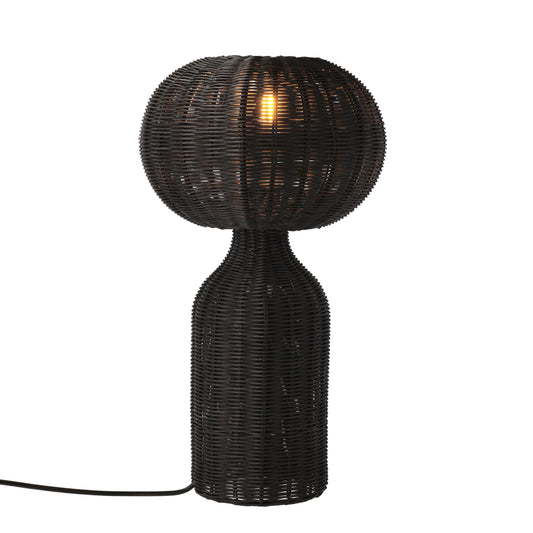 Villa Collection - Werna bordlampe - sort rattan - 30 x 53,5 cm