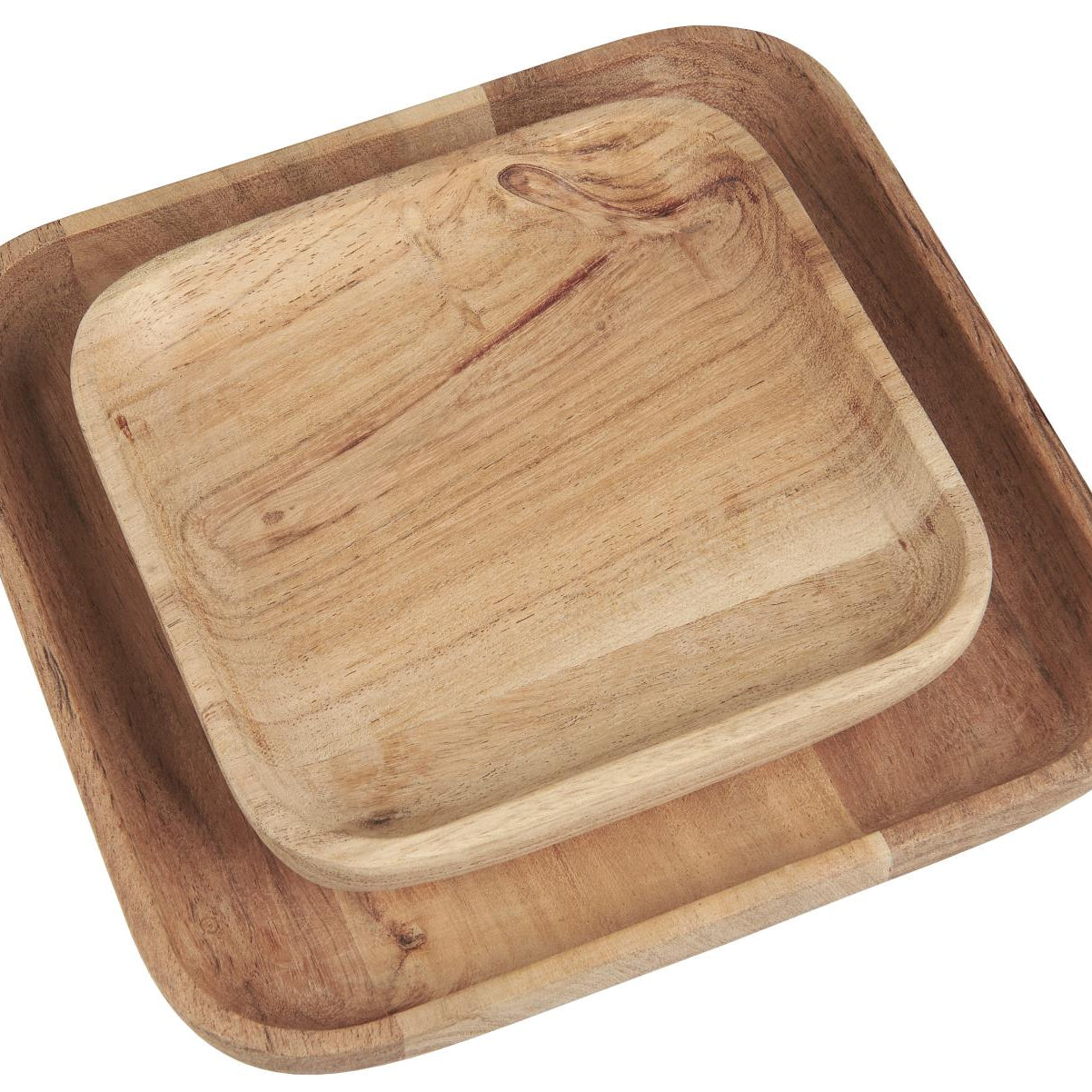 Ib Laursen - firkantet skål - akacietræ - B: 15 H: 2,5 L: 15 cm