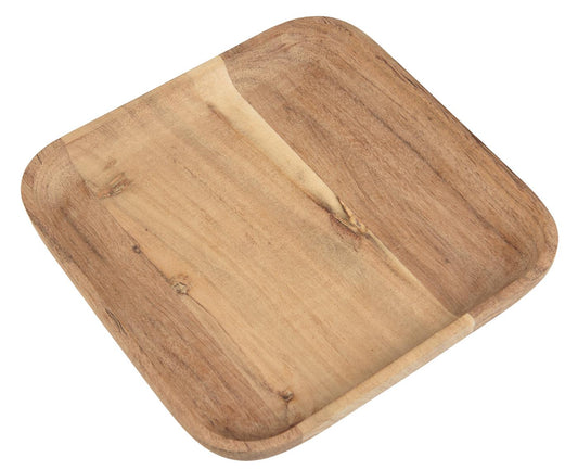 Ib Laursen - firkantet skål - akacietræ - B: 20 H: 2,7 L: 20 cm