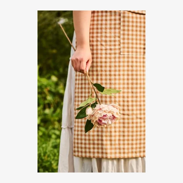 Ib Laursen - pæonstilk m/1 blomst og 1 knop rosa