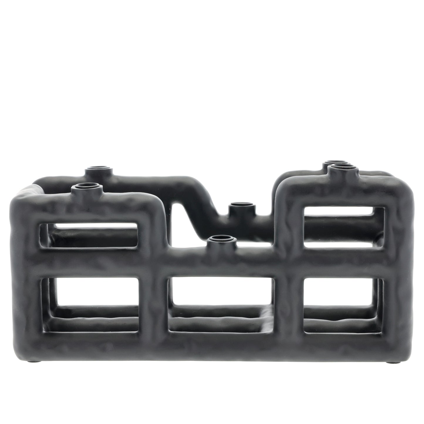 Villa Collection - Lysestage - Sort - 28 x 10 x 13.5 cm