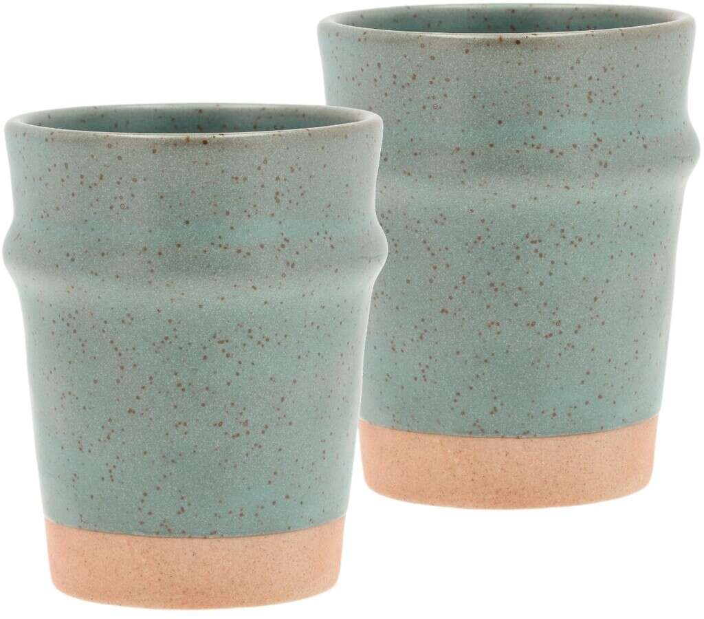 Villa Collection - 2 stk Krus - Grøn - Porcelæn