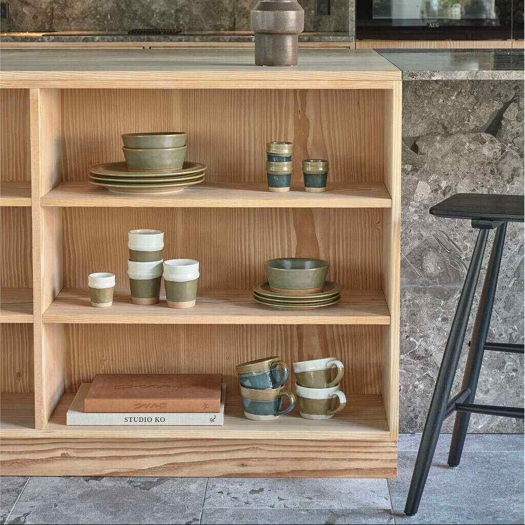 Villa Collection - 2 stk Krus - Grøn - Porcelæn
