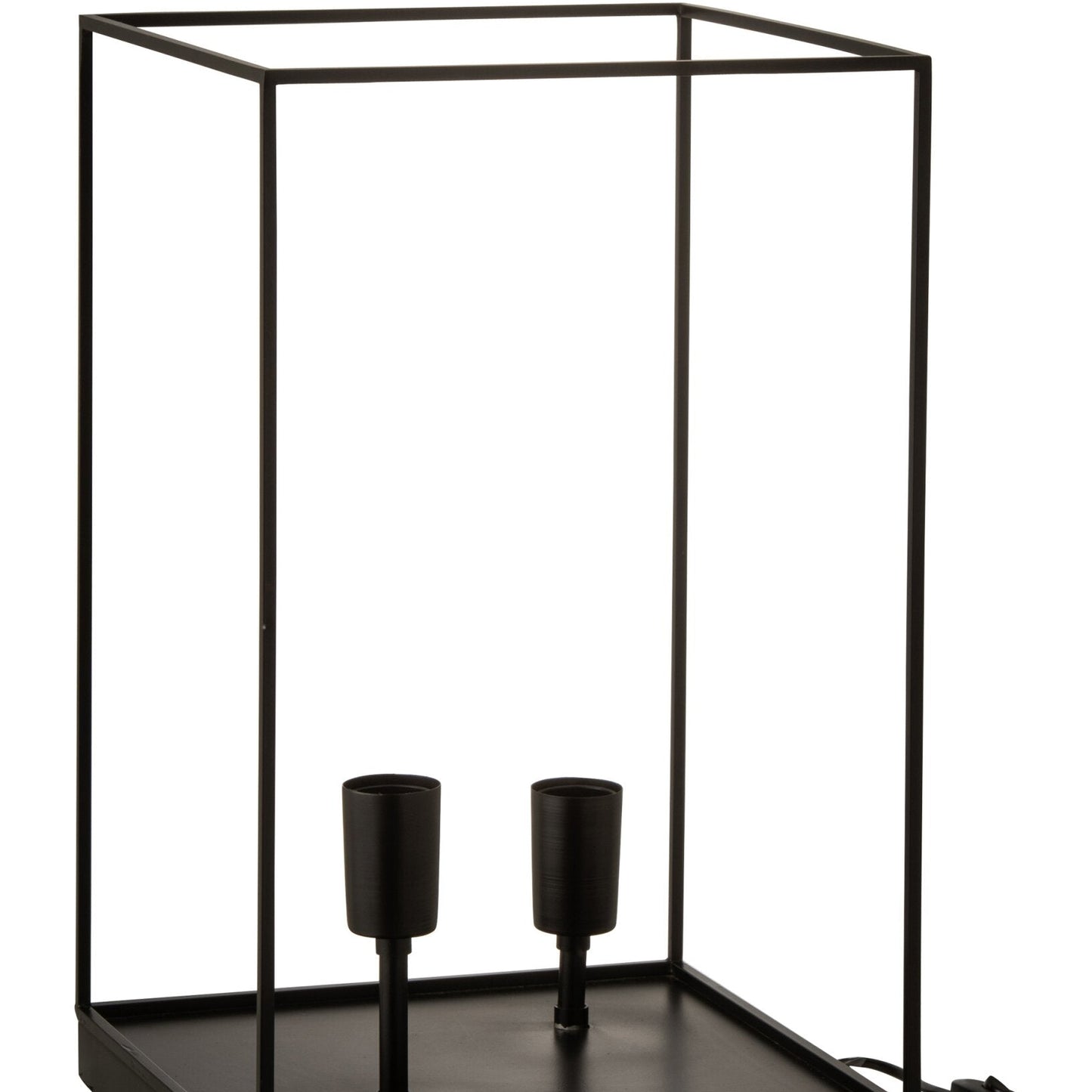 Lampe med 2 fatninger - Sort - 30 x 30 x 50 cm