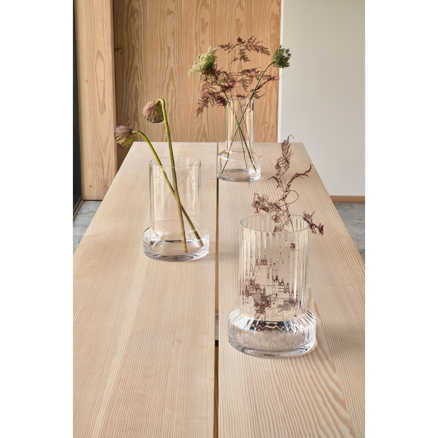 Villa Collection - Vase i Klart Glas - Hvils - 34 cm x 19 cm