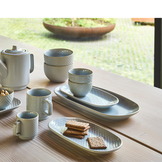 Villa Collection - "Elstra" serveringsfad - lyseblå 35,5cm