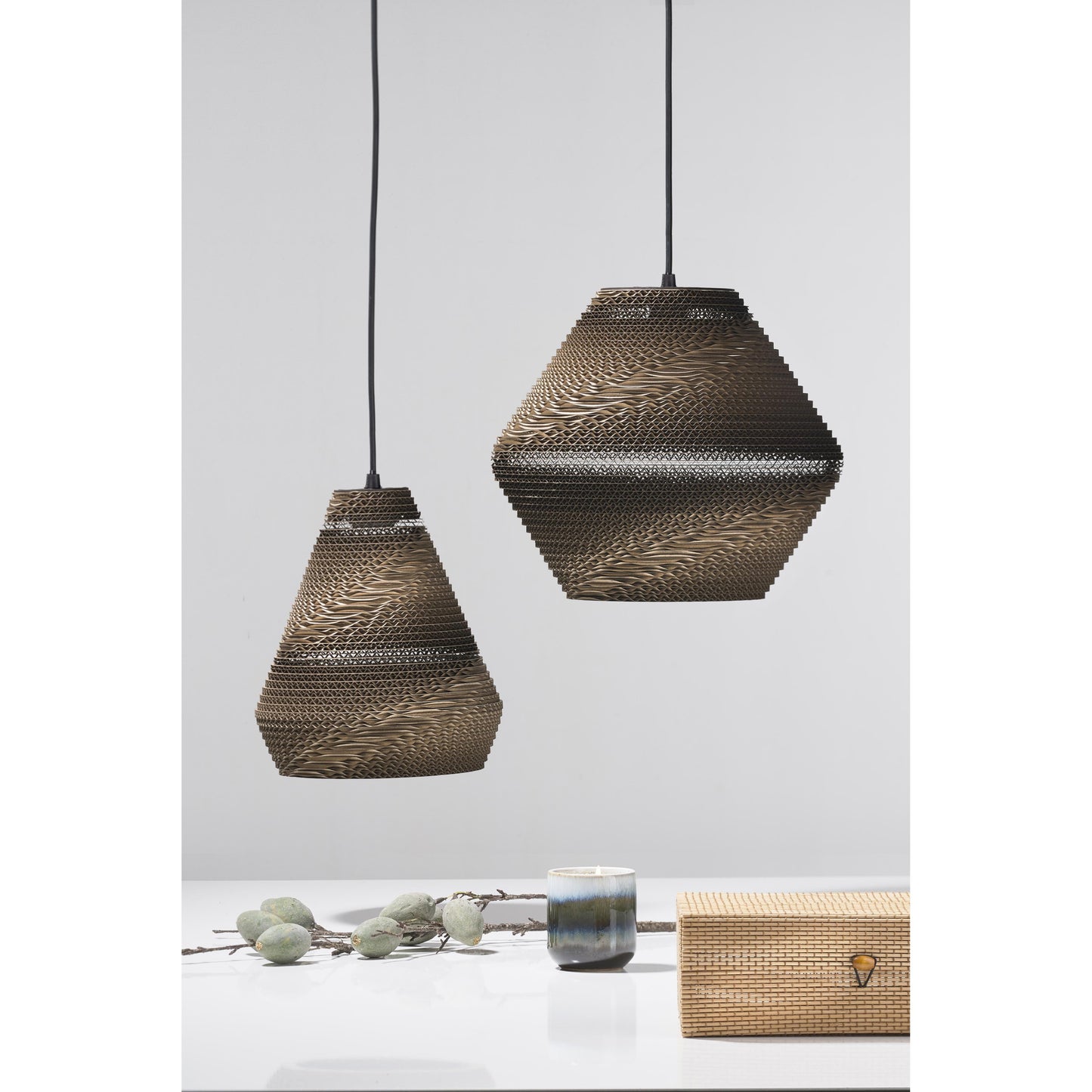 Villa Collection - Pendel Lampe - "Alk" - Pap - D 30 cm