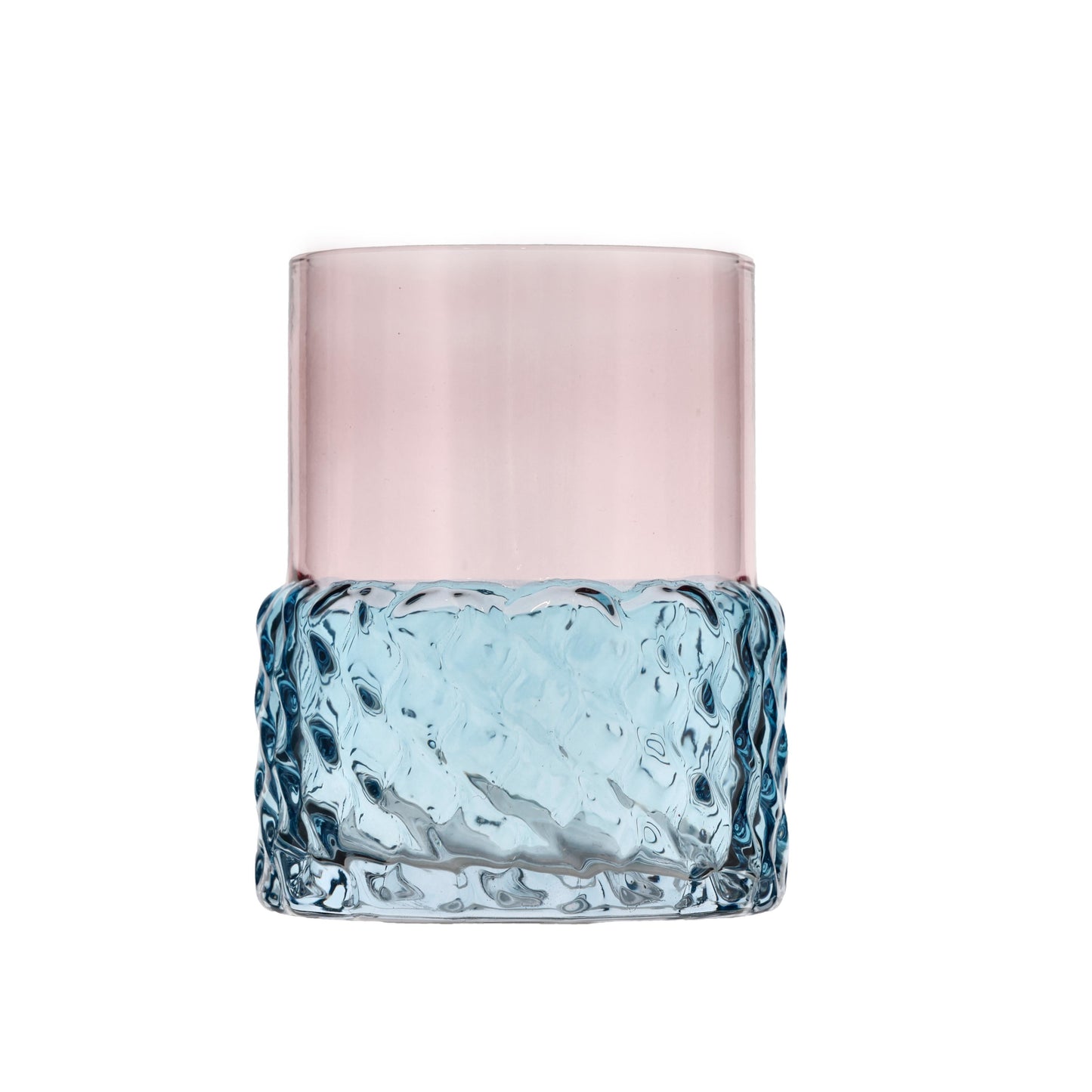 Villa Collection - Fyrfadsstage - "Glow" - 7,7 x 10 cm - Blå/Rosa