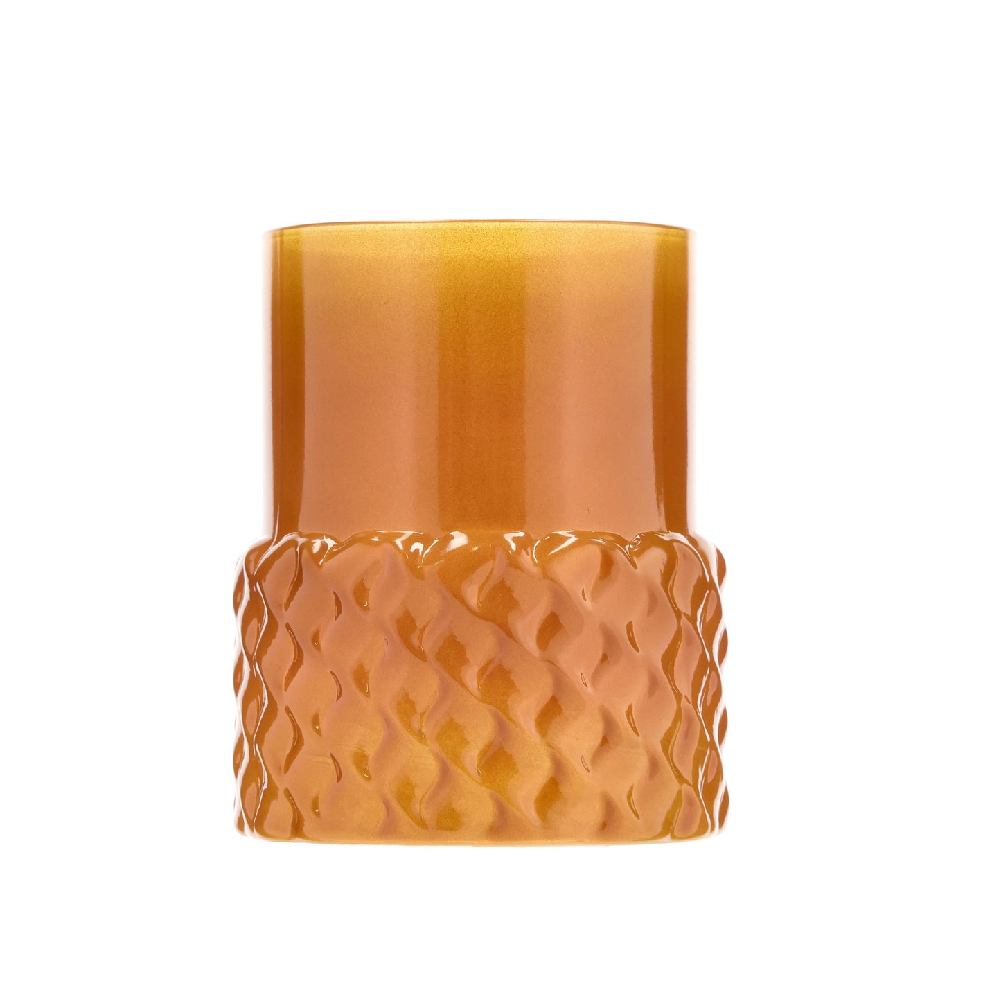 Villa Collection - Fyrfadsstage - "Glow" - Amber -  7,7 x 10 cm