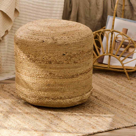 Ib Laursen - rund puf af jute - 40 x 40 cm