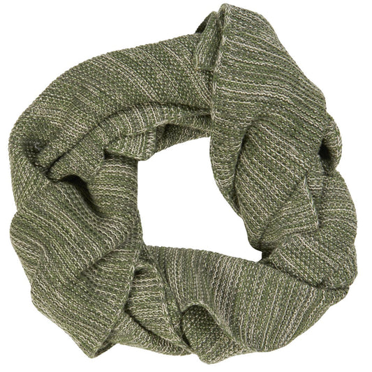 Ib Laursen -strikket tørklæde - grøn melange - 100 % bomuld