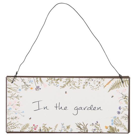 Ib Laursen - metalskilt - "In the Garden" - H: 7 L: 15 cm