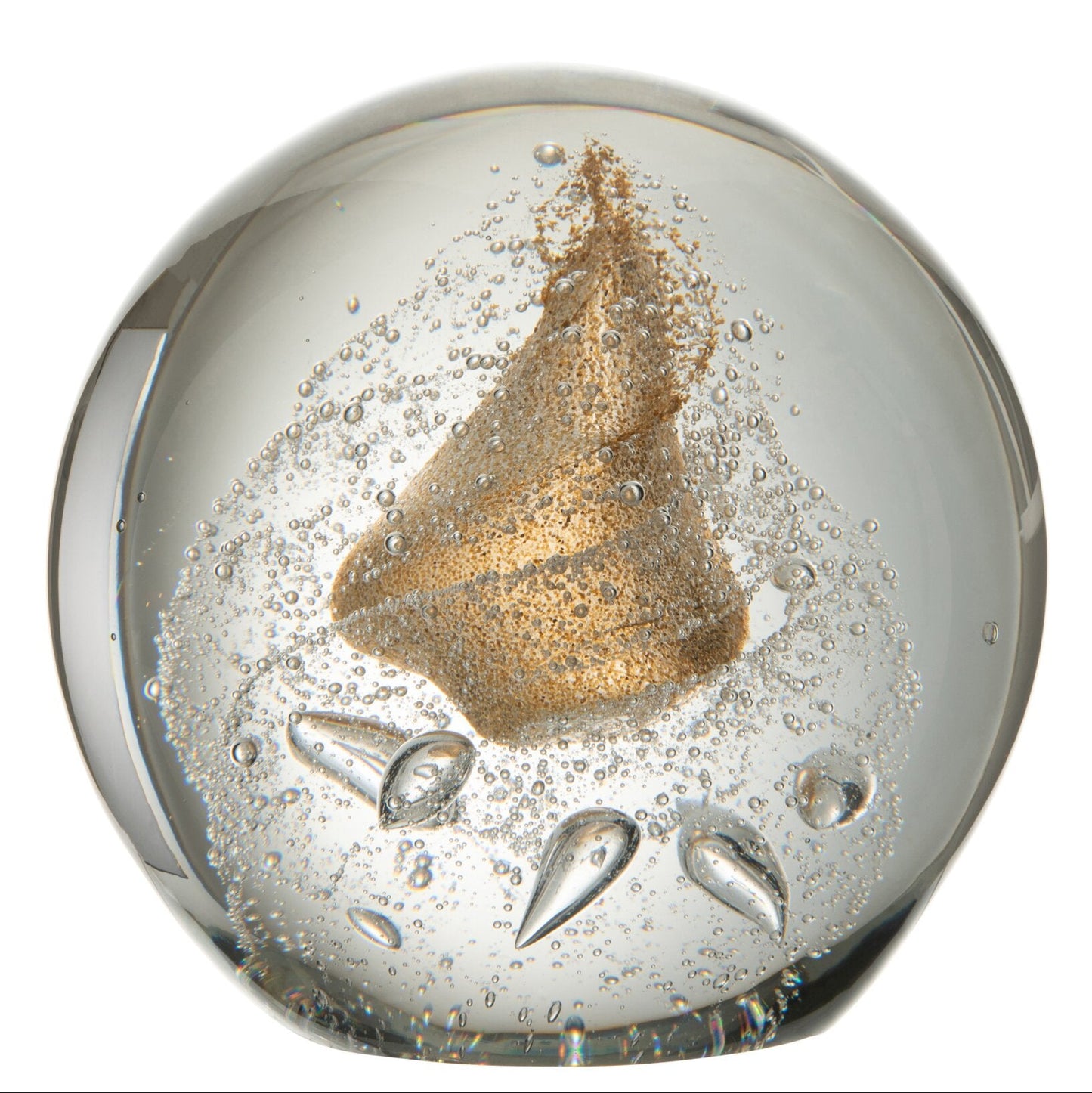 Papirvægt - Glas - Bobler - 17 x 17 x 17 cm - XXL