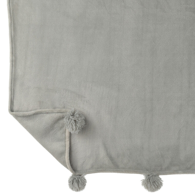 J-Line - Plaid - Polyester - Grå - 170 x 130 cm