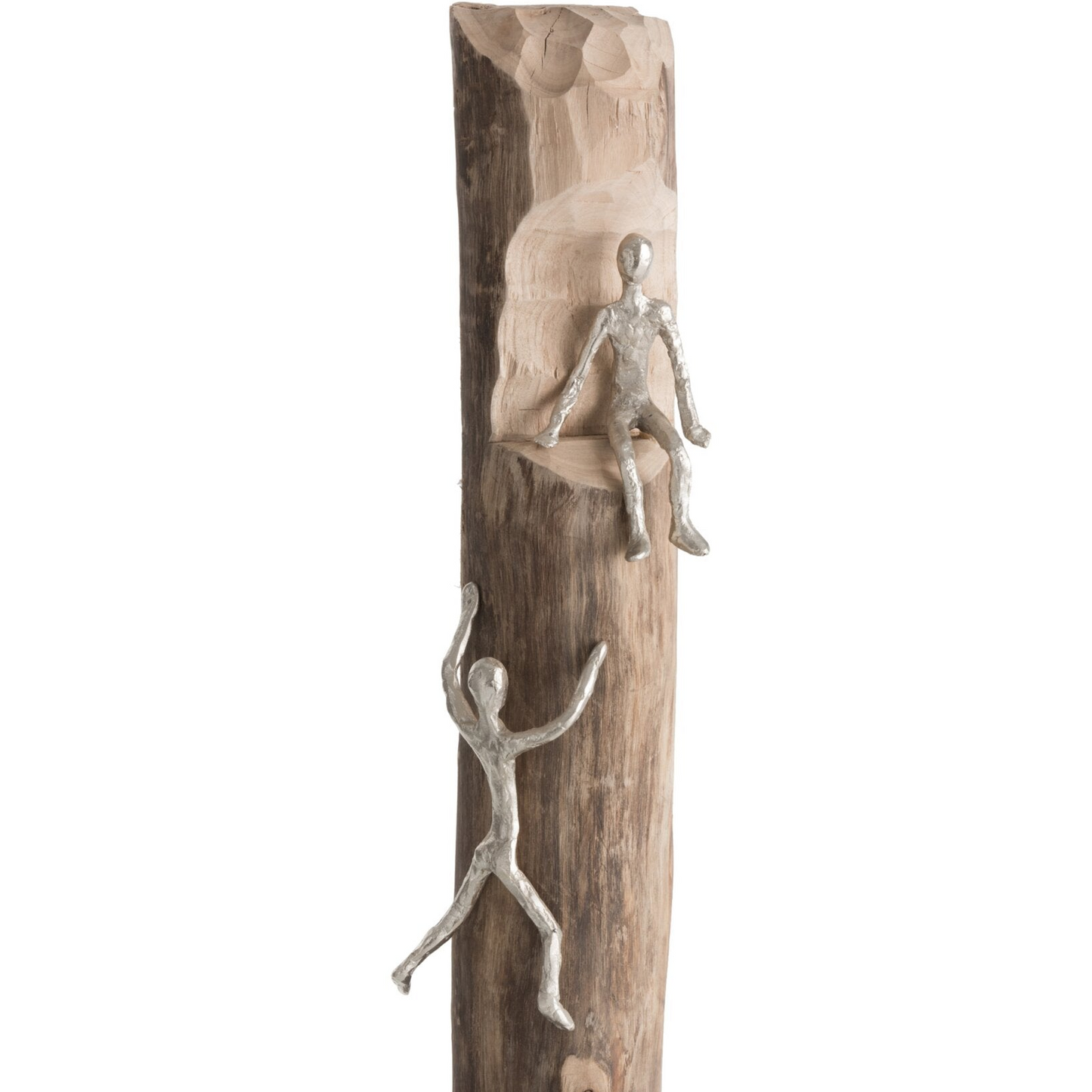 Skulptur - Klatrere - Træ/Stål - 75 x 15 x 15 cm