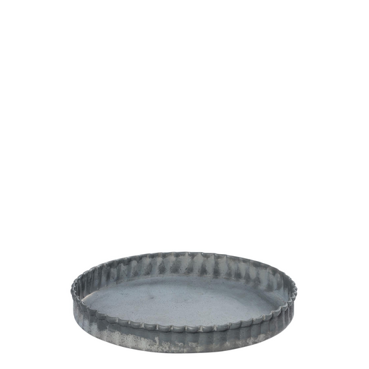 Fad - zink - grå - 13 cm