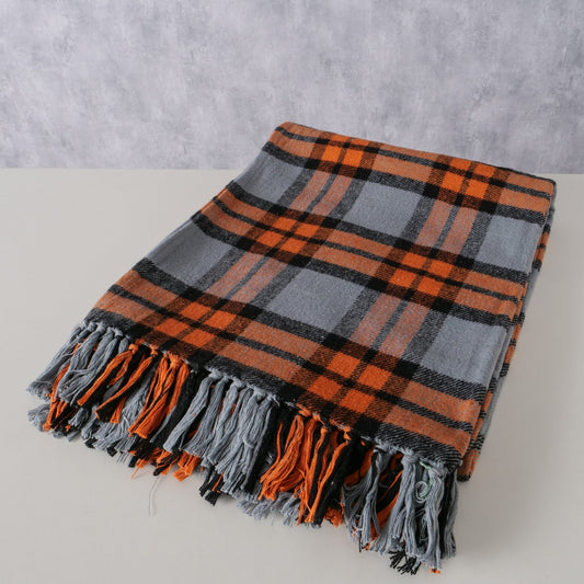 Boltze - tæppe - ternet - 100 % bomuld