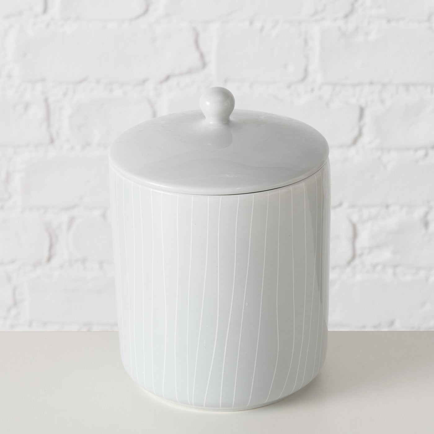 Boltze - opbevaringskrukke - grå - porcelæn_4