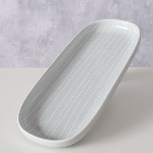 Boltze - serveringsfad - grå - keramik