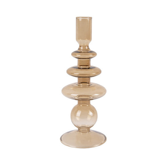 Present Time - Glass Art Rings - Lysestage - Brun