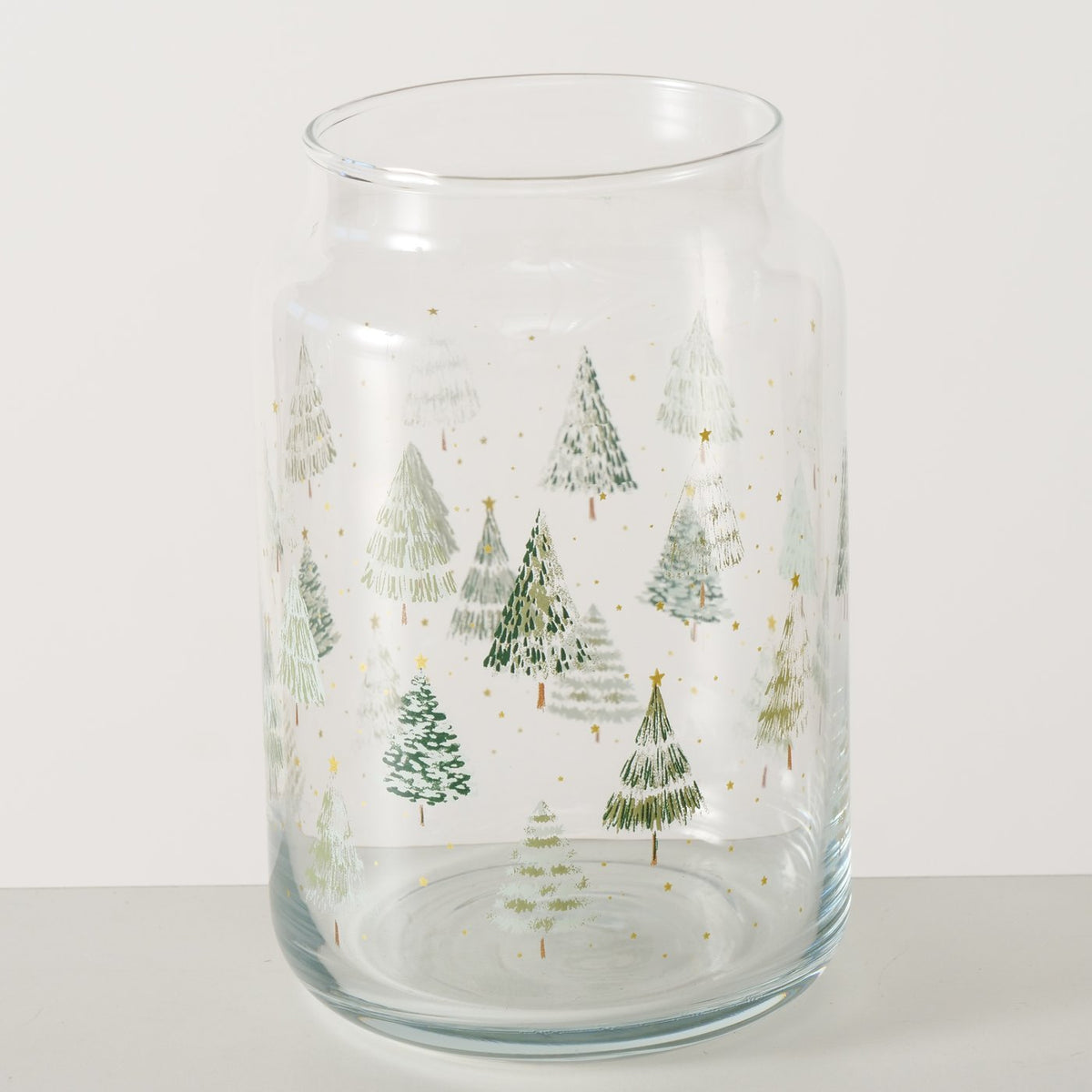 Krukke til opbevaring m. julemotiv - 15,5 x 10 cm