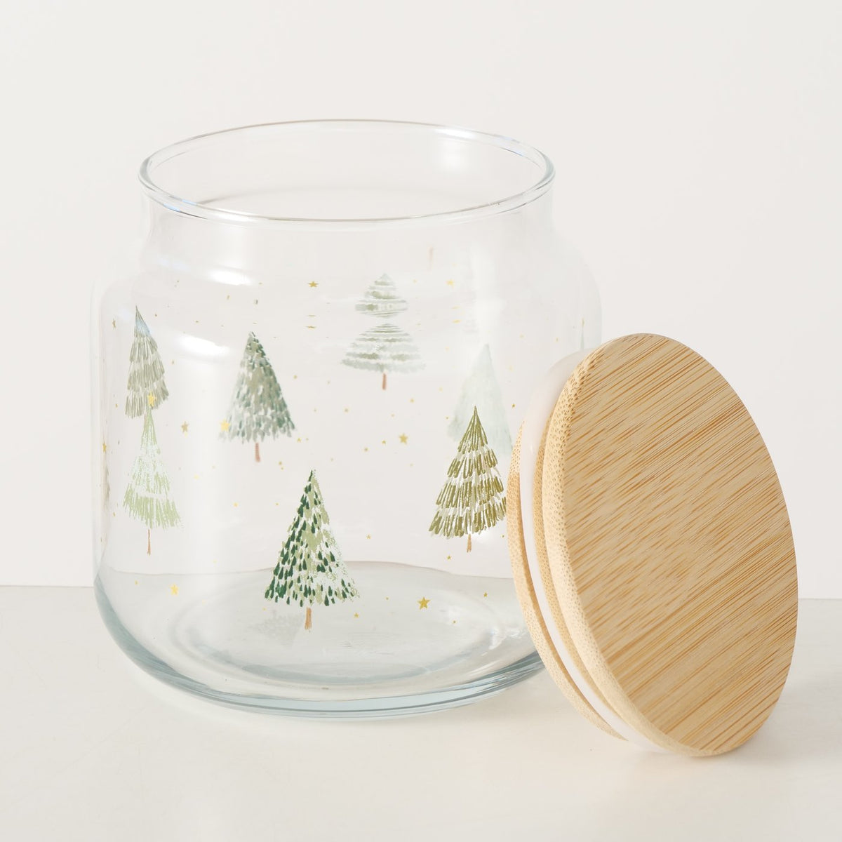 Krukke til opbevaring m. julemotiv - 10 x 10, 5 cm