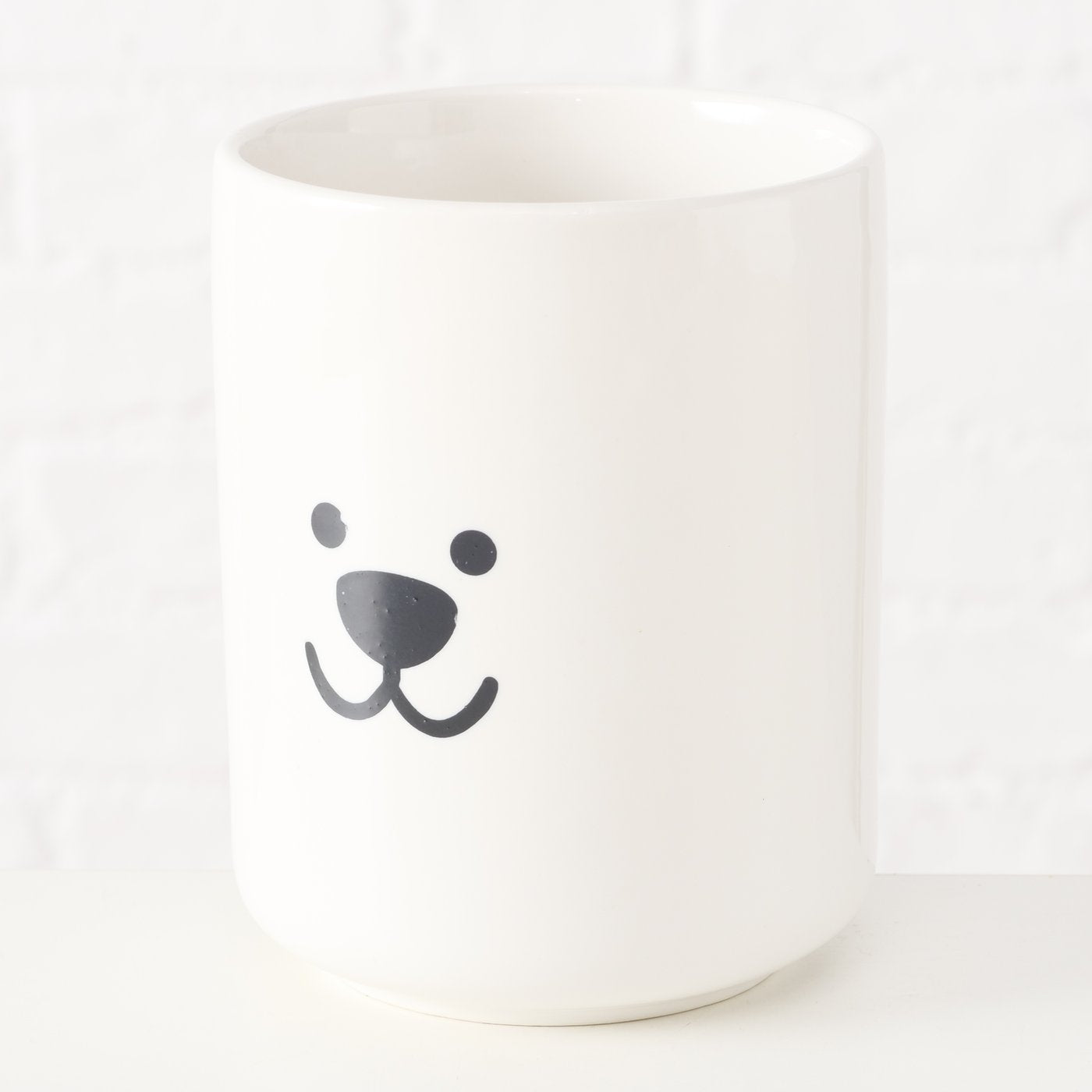 Krukke med låg - porcelæn - "Hundegodbid"