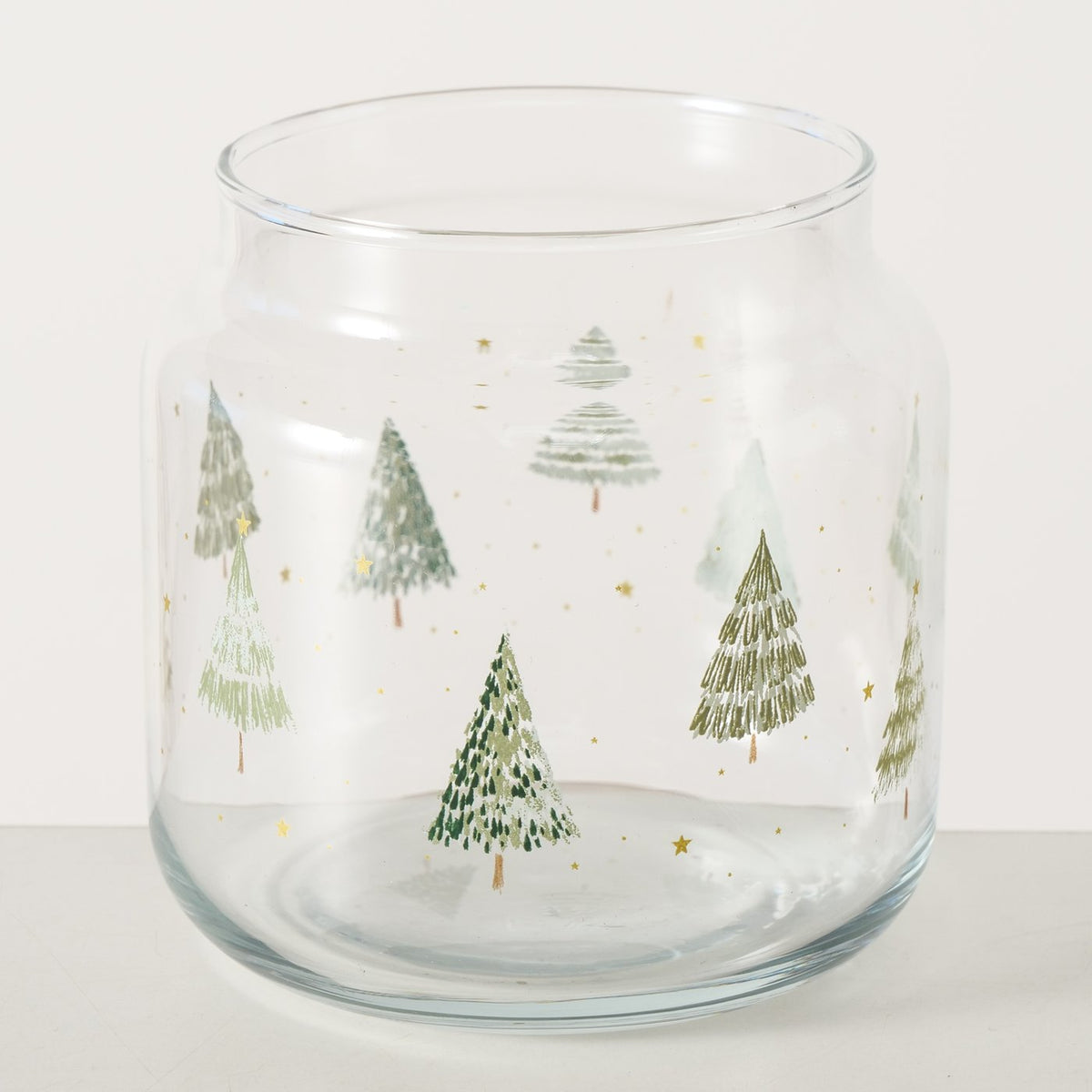 Krukke til opbevaring m. julemotiv - 10 x 10, 5 cm