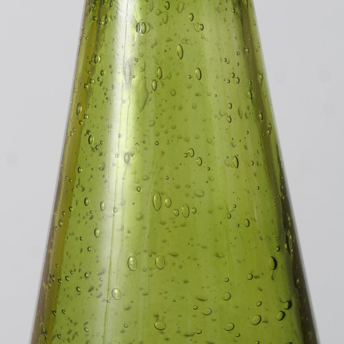 Grøn Vase - Glas - H 20 cm Ø 16 cm